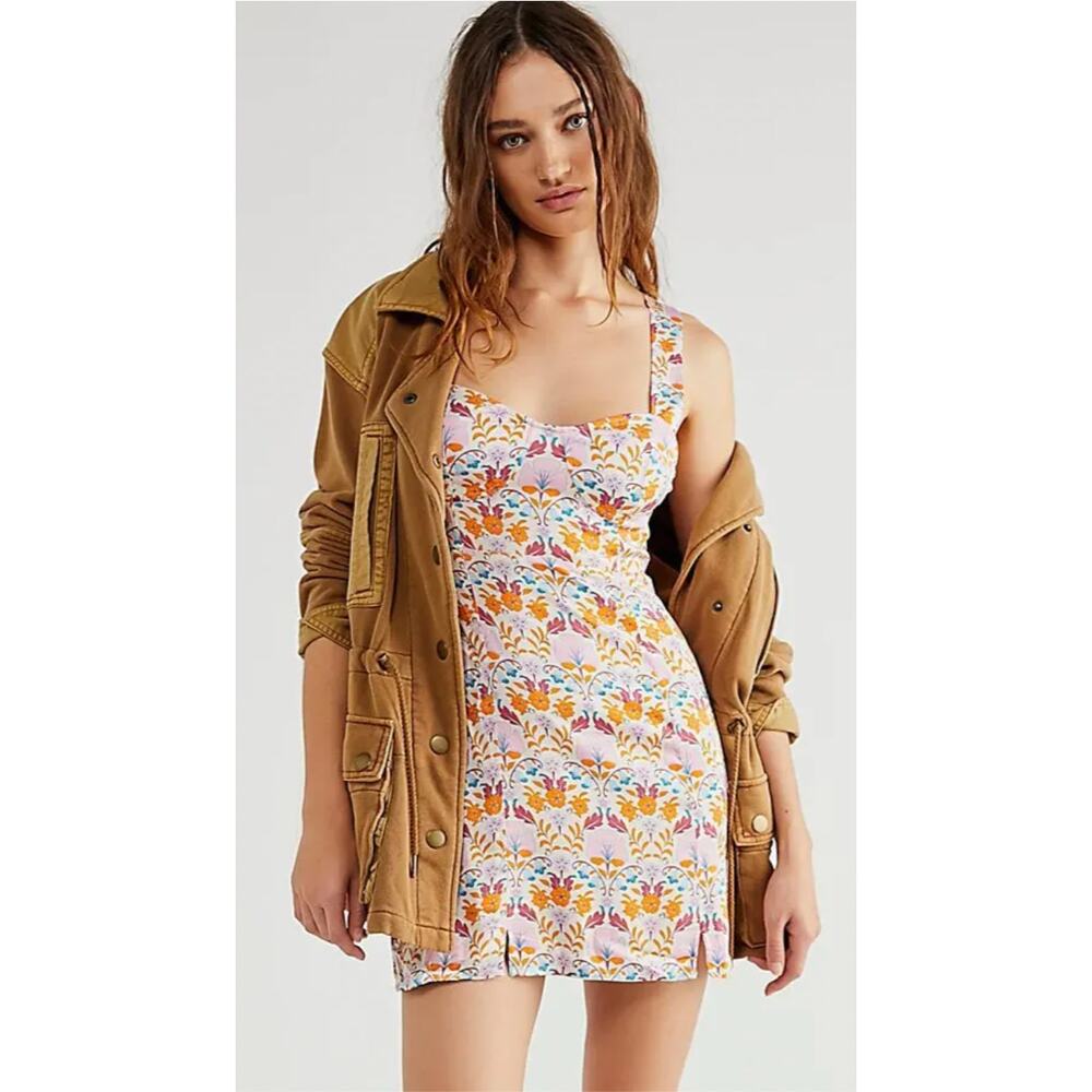 Free People‎ floral pink mini dress